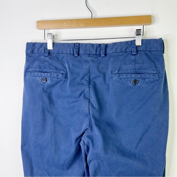 Brooks Brothers Clark Fit Chino Pants Blue Straight Leg Trousers Cotton W34 L32 - Picture 6 of 10